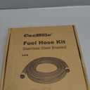 CarBole 10FT Stainless Steel Braided Fuel Line, 5/16" I.D. Diesel Hose Swap EFI PTFE with Fittings for Automotive Fuels Lubricants Coolants