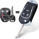 Upgraded Car Key Fob Keyless Entry Remote for Chevy Tahoe Silverado Suburban Avalanche Equinox SSR/GMC Sierra Yukon/Cadillac Escalade/Hummer H2/Pontiac Torrent/Saturn Vue 2003-2006 FCC LHJ011