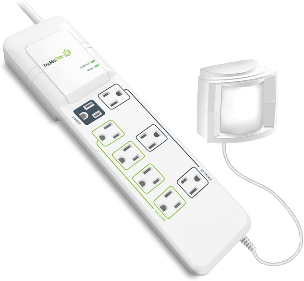 Trickle Star 183SS-US-8XX/7 Motion Sensor PowerStrip, 1080 Joules, 7 -Foot Cord