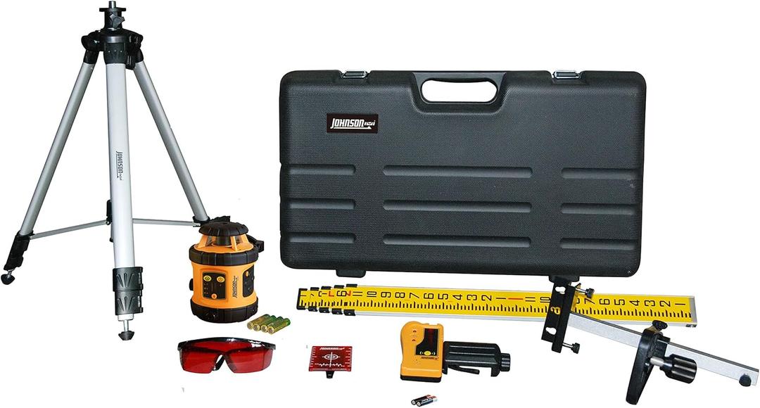 Johnson Level & Tool 40-6517 Self-Leveling Rotary Laser System, 29 x 7", Red, 1 Kit