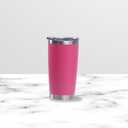 20 oz Stainless Steel Double Wall Vacuum Vasos Travel Cup Tumbler Thermal Coffee Mug Cup With Lid (Hot Pink)