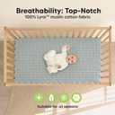 KeaBabies 2-Pack Muslin Crib Sheets for Boys, Girls - 100% Organic Cotton Fitted Baby Crib Mattress Sheet, Soft Breathable Standard Toddler Bed Cover Bedding Set, Neutral, Durable 52x28 (Nordic)