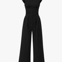 Summer Jumpsuits for Women Dressy 2025 Fashion Ruffle Cap Sleeve Romper Crew Neck Rib Knit One Piece Outfits Small