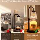 Girece Candle Warmer Lamp with Timer and Dimmer, Adjustable Height Electric Candle Warmer for Jar Candles, 2 Bulbs, Mothers Day Gifts, Modern Home Decor Housewarming Gifts New Home