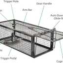 2-Pack Rat Traps Humane Live Mouse Vole Chipmunk Trap Cage for Indoors and Outdoors (Black)