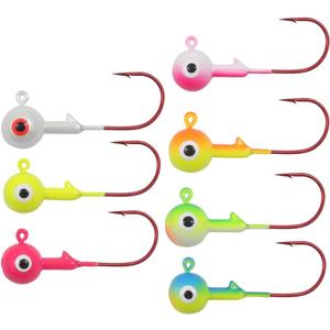 Northland Tackle Gum-Ball JIG / 1" / 1/16 OZ - #4 HK / 7 Pack/FIRETIGER, ASSORTED