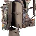 BLISSWILL Large Hunting Backpack with Padded Weapon for Bow Rifle Hunting Gear Accessories 40L(New Leaf Camouflage)