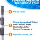 Sepetrel Pool Pole - Professional 15 Foot Telescoping Swimming Pool Cleaning Poles,Adjustable Telescopic Pole,for Skimmer Net,Brush,Vacuum Head