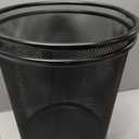 2-Pack 6-Gallon Steel Mesh Trash Can, Recycling Bin, Black Wastebasket