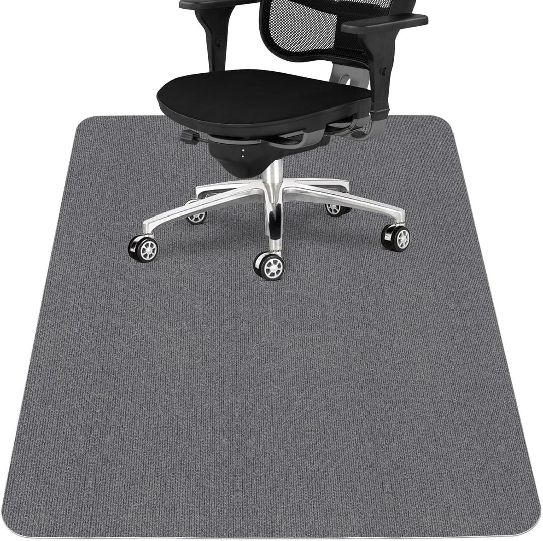 Sycoodeal Office Chair Mat for Hardwood Floor,Office Computer Gaming Chair Mat for Tile Floor,Large Floor Protector Rug,Anti-Slip,Easy to Clean,Grey(40"x48") (Grey (1 Pack))