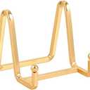Plate Holder Easel Display Stand - 3 inch Metal Plate Stands for Display - Tabletop Picture Stand - Gold Iron Easels for Display Pictures | Photo Frames | Book | Decorative Plates | Plaque - 1 Pack