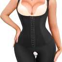 Gotoly Shapewear Bodysuit for Women Tummy Control Fajas Colombianas Waist Trainer Butt Lifter Thigh Slimmer Full Body Shaper (Large, Black)