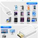 [Apple MFi Certified] Lightning to HDMI Adapter for iPhone to TV, HDMI to Lightning Cable 1080P HD Digital AV Adapter Sync Video & Sound for iPhone 14 13 12 11 X SE 8 7 6, HDTV/Projector - 6.6FT