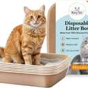 Kitty Sift Disposable Cat Litter Box Jumbo, 6 Count, Durable and Portable for Travel and Home, Eco-Friendly Disposable Litter Box Controls Odor