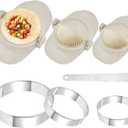 7 Pieces Empanada Maker Press, 3 Size Dumpling Maker Press with Dough Cutter and Stuffing Spoon, Dumpling Mold for Chinese Dumplings, Empanadas, Ravioli and Pie