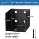 4 PCS Pergola Wall Mount Bracket for 4x4/4x6 Posts, Heavy-Duty Wood Joist Hanger Framing Brackets, Universal Fit for Gazebos, Patio Covers & All Outdoor Structures (4Pcs/for 44 Post)