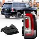 LED Tail Lights Assembly Compatible With 2015 2016 2017 2018 2019 2020 GMC Yukon/ Yukon XL Right Passenger Side Brake Turn Signal Rear Taillights Assembly With Bulb Replace GM2800268 84536242 23380459