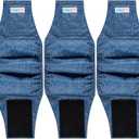 Langsprit Male Belly Bands for Dogs (Pack of 3) - Dog Diapers Male - High Absorbing Dog Wraps Washable - Reusable Small Doggy Doggie Puppy Dog Diapers Jeans, M