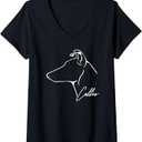 Womens Proud Smooth Collie Profile Gift Dog Lover V-Neck T-Shirt, Size XL