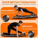 Pilates Board Reformer for Home Workout, 5-in-1 Pilates Equipment with Dual & Split Foot Pads, Smooth Sliding Rail System, Adjustable Headrest for Heights 3'7"–6'3", Core & Full-Body Training