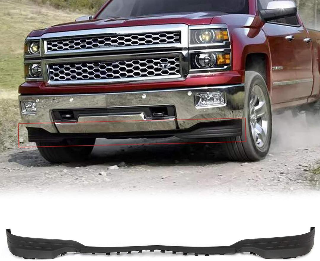 ECOTRIC Front Valance Panel Apron Compatible with 2014 2015 Silverado 1500
Front Lower; Compatible with 2014 2015 Silverado 1500 Air Dam Bumper Deflector; Replace for GM1092242 23423409