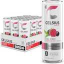 CELSIUS Fizz Free Raspberry Acai Green Tea, Sugar Free Energy Drink, 12 Fl Oz (Pack of 12), BBD 11/26