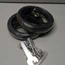 2Pcs 6 Inch Charcoal Wheels for Walker - Universal Hard Rubber Walker Wheels Replacement, Fit Drive Rollator & Wheelchair Wheel, All-Floor Safe Rolling, Essential Walker Accessories