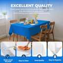 54 Inch X 100 Feet Plastic Table Cover Roll Premium Disposable Plastic Tablecloth for All Type/Shape Tables | Picnic, Party, Banquet, Birthdays, Weddings (Blue, 54 Inch X 100 Feet)