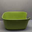 Gefryco Large Cat Litter Box with High Sided 24.6"x18.3"x12.2" - Jumbo Extra Large Open Anti - Splashing High Wall for Multiple Cats (Green)