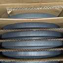 famiware Star Salad Plates for 6, 8 inches Plate Set, Stoneware Dinnerware, Small Dinner Plates for Dessert, Salad, Appetizer, Matte Dark Charcoal (Full Glaze)