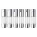 longway Silver Airless Cosmetic Cream Pump Bottle Travel Size Dispenser Refillable Containers1oz/30ml,pack of 6