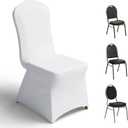 Spandex Banquet Chair Covers 100PCS - Party Dining Chairs Cover Stretchy Slipcovers for Wedding Decor Birthday Event(White)
