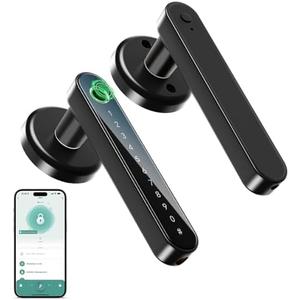 IRONZON Fingerprint Door Lock Smart Door Lock with Keypad Keyless Entry Door Lock with Handle for Home Hotel Office Apartment Bedroom