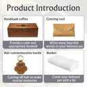TTMMKL Pet Casket,Solid Wood Pet Casket,Natural Biodegradable Burial Coffin for Dogs Cats Sturdy and Safe Pair with a Soft Blanket (S)