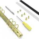 Stationery.Life Ring Binder Mechanism Replacement Kit for Personal Organizers, Planners 6 Rings (Gold, A5)