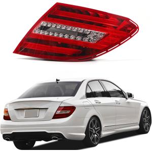 ZXMT LED Type Outer Tail Light Lamp Assembly Compatible with Mercedes Benz W204 C-Class 250 C250 C300 C350 2011 2012 2013 2014 Rear Tail lamp Bake Lamp 2049060703 MB2801135(Right Passenger side)