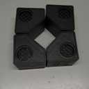 SEISSO Anti Vibration Pads for Washing Machine Support, Pedestal for Washer and Dryer with 1100 lbs Weight Capacity, Double Heighten Washing Machine Foot Pads for Anti Slip Protect Laundry Room Floor (Black)