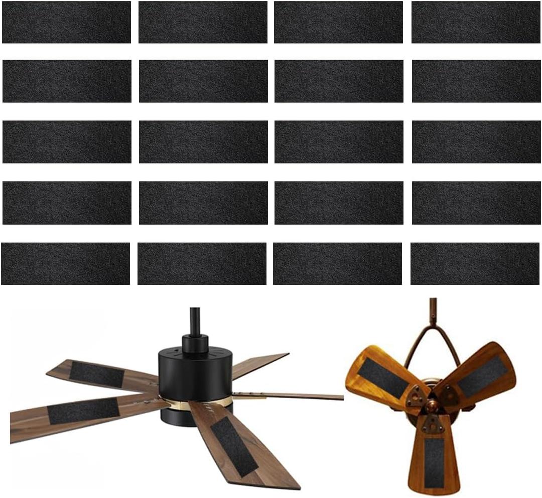 20 Pack Ceiling Fan Filters for Blades - Ceiling Fan Air Purifier Pads - Activated Coconut Carbon Ceiling Fan Filter Accessories Dust Catcher