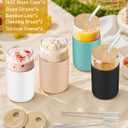 sungwoo Glass Cups with Lids and Straws, 4 Pack 16OZ Iced Coffee Cups with Silicone Sleeve, Glass Tumbler with Straw and Bamboo Lid, Home Essential Drinking Set for Juice, Cocktail and Latte 4 Colors