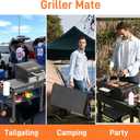 Portable Outdoor Grill Table, Folding Grill Cart Solid and Sturdy, Blackstone Griddle Stand Large Space, Blackstone Table with Paper Towel Holder, Grill Stand for Blackstones Griddle, Ninja Grills etc