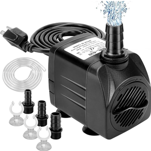 GROWNEER 550GPH Submersible Pump 30W Ultra Quiet Fountain Water Pump, 2000L/H, with 7.2ft High Lift, 3 Nozzles, 4.9 Feet Tubing for Aquarium, Fish Tank, Pond, Hydroponics, Statuary