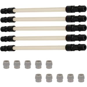 MCCP202 Pump Tubes Replacement for Pump Tube #2, 0-100 Psi / 0-6.9 Bar, Fits for Most Classic, 45, 85, Single Head, 85mhp17, SVP & S Series Pumps - Pack of 5