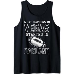 What Happens In Vegas Started In Oakland Shirt Sporty Gift Tank Top, Size M