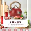 Hauce Radio Tea Kettle for Stovetop, 2.1 Quart Loud Whistle Stovetop Teapots,Food Grade Stainless Steel Tea kettles for Stove Top with Anti-hot Ergonomic Handle,Suitable for All Heat Sources