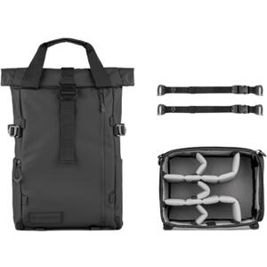 WANDRD PRVKE Rolltop 21L V4 Photography Bundle – Expandable Travel Camera Backpack with Essential Camera Cube and Laptop Sleeve