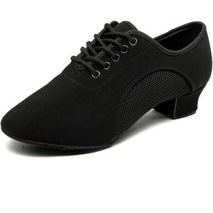 MSMAX Ballroom Dance Shoes Women Latin Dancing Heels Jazz Rhythm Irish Dance Shoes (7.5, 3cm Heel Black)