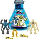 MrBeast Lab Hybrids Multi Pack, Reveal Different Hybrid Parts to Create 2 Mix & Match Action Figures, Plus Parts of The Golden Panther Dragon, Fuse Beast Combinations, Lab-Bot vs GID Skeleton
