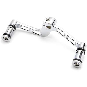 Motorcycle Heel Toe Gear Shift Lever + Shift Peg for Harley Sportster XL883 XL 883 1200 2004-2017 Mid-Controls Shifter Levers (Chrome)