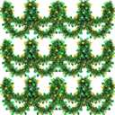 52ft St Patricks Day Decorations Irish Tinsel Garland Red Pink Heart Gold Green Shamrock Tinsel Garland for Home Indoor Outdoor Wedding Hanging Valentines Irish Holiday Party Decor