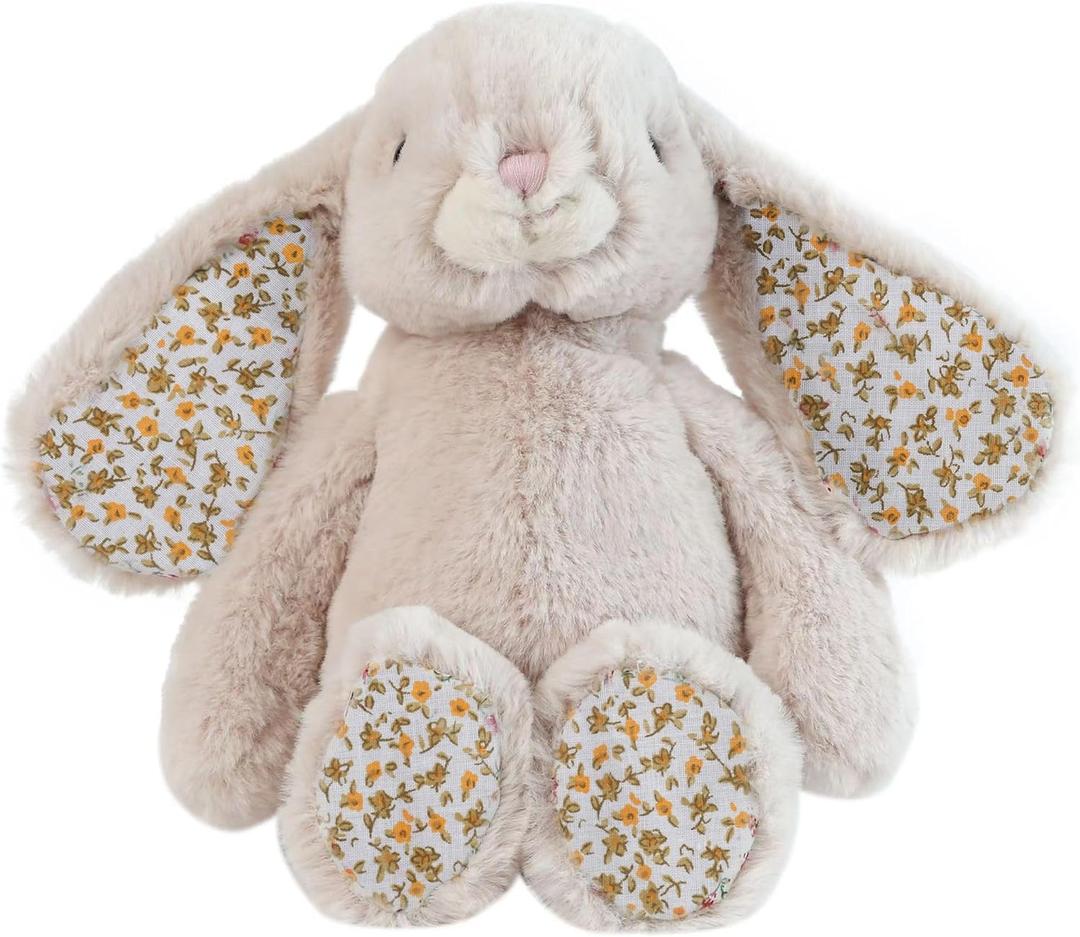 DILLY DUDU Blossom Bunny Rabbit Stuffed Animal Plush Toy Best Gifts 10-InchBeige